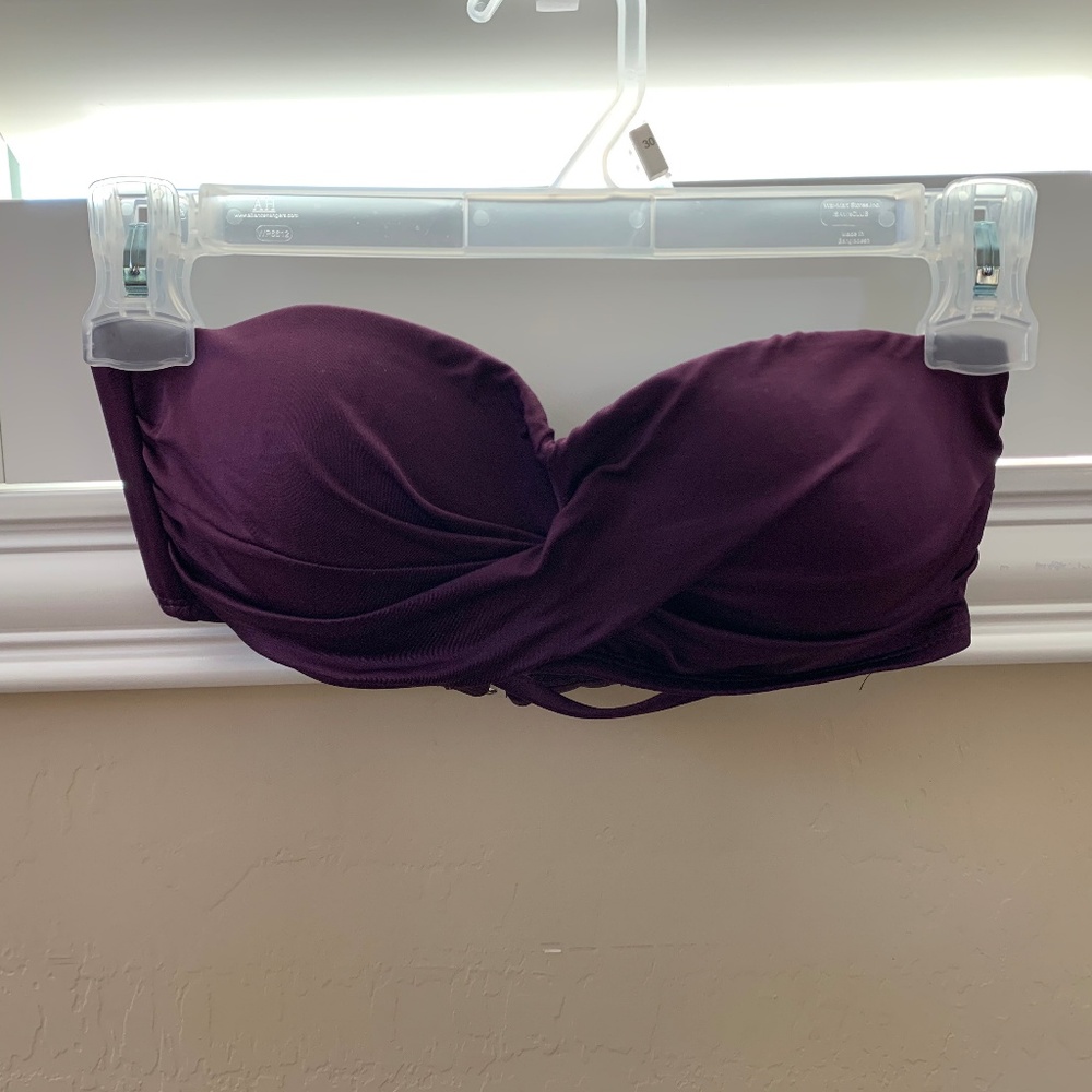 Plum Bandeau Swim Top